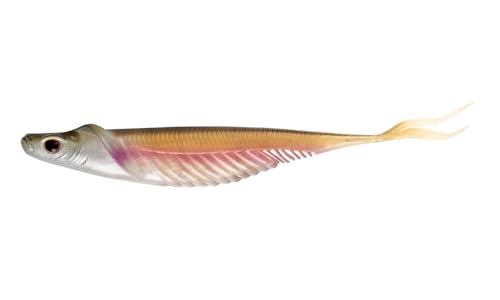 Nomad Design Cobra Shad Soft Plastic Minnow 4 Pack, with Adjusta-Ball Tungsten Weights, Fishing Lure - color: Pink Wakasagi