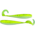 A.M. Fishing Curly Tail Jerkshad 4 Inch Soft Baits Garlic Infused,– 8 Pack – Saltwater & Freshwater Fishing Lures for Bass, Redfish, Snook, and Trout - color: Atomic Firebelly