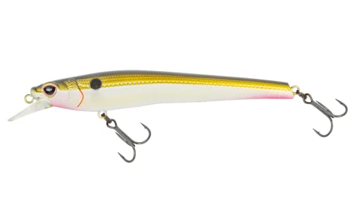 Nomad Design Shikari Fishing Lures, Premium Long-Casting, Shallow Diving, Slow Floating Jerkbait, for Inshore Freshwater Species Such as Bass, to Walleye, to Pike and Musky, 115 SUS FR 4-1/2" 1/2oz - size: 3 3/4" - 3/8 oz, style: Tennessee Shad