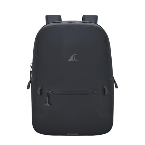 Breakwater Supply™ Fogland Lite Small Waterproof IP68 Submersible Backpack | Laptop Sleeve & Airtight Zippers for Outdoors, Surfing, Kayaking, Hiking, Cycling, Unisex TPU Dry Bag (Stealth Black, 15L) - color: Stealth Black, size: 15L