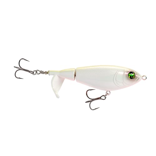 Lew's Mach Baits Patroller Propeller Bait Fishing Lure, Topwater Propeller Bait, Rotating Tail Section, Sound Chamber - color: Mach Bone, size: 3/4 oz