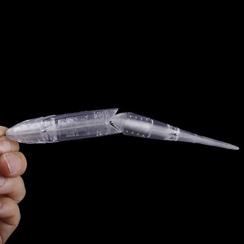 5PCS Unpainted Blanks Bait 7in/2.72oz Silent Sinking Swimbait 2 Segments Glide Bait DIY Handmade Artificial Multi Jointed Fishing Lure