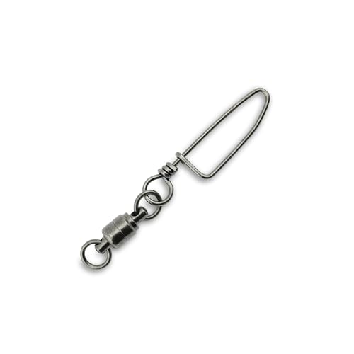 AFW Solid Brass Ball Bearing Snap Swivels with Welded Rings - Black Finish, Up to 450 lb Test Capacity, Patented Bullet Shaped Head for Reduced Water Resistance, Fluid Rotation - size: 50 pc, #3, 60 lb test