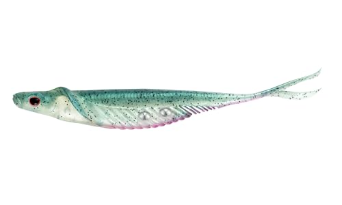 Nomad Design Cobra Shad Soft Plastic Minnow 4 Pack, with Adjusta-Ball Tungsten Weights, Fishing Lure - color: Green Wakasagi