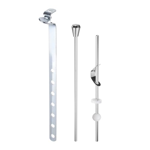 uxcell Sink Drain Repair Kit, 0.61" Sink Stopper Pull Rod Linkage Adjustable Center Pivot Ball Rod Iron Assembly for Bathroom Drain Replacement Parts, 15.5mm Ball - size: 15.5mm