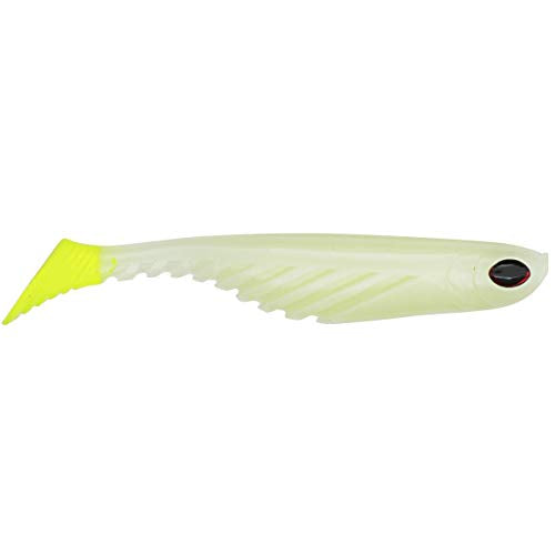 Berkley PowerBait Ripple Shad Fishing Soft Bait - color: Glow/Chartreuse, size: 4" (5 Count)