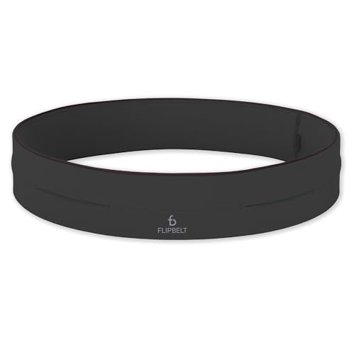 FlipBelt Classic Running Belt, Phone Holder for Running, Money Belt Pouch - color: Carbon, size: Extra Small