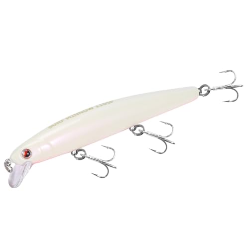 LITTMA California Surf Fishing Lures Saltwater Jerkbait Crankbait Surf Minnow 110/125 - Metallic Sardine Super Glow & Pearl Pink Belly Glow Lures for Halibut & Striper Fishing - color: Pearl Pink Belly (Super Glow), size: 110mm - 5/8oz