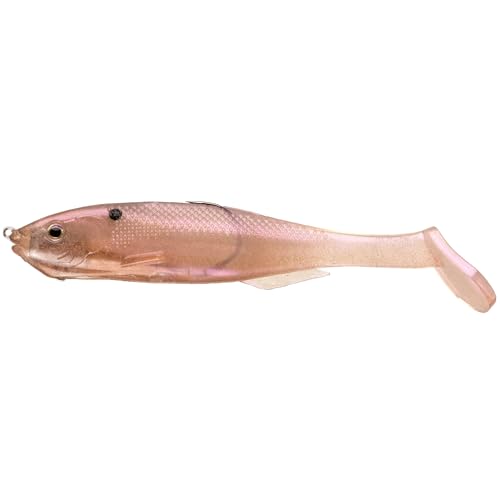 Strike King Final Copy Weedless Fishing Lure, Pre-Rigged Soft Plastic Swimbait - color: Crystal Shad, size: 4.75"