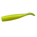 Lunker City Fishing Shaker 6" Swimbait Soft Plastic Bass Lure with Tail Swimming and Wobbling Action Swim Bait, 4 Per Bag, Made in The USA - color: Chartreuse Silk