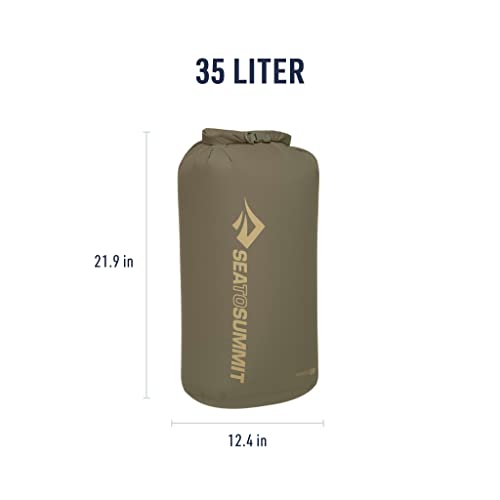 Sea to Summit Lightweight Dry Bag, Multi-Purpose Dry Storage - color: Olive Green, style: 35 Liter