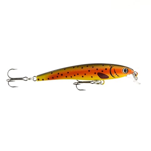 Trout Magnet Trout Crank Top Water Fishing Bait, Runs 2-4 Feet Depth with Small Rattles for High Effectiveness, Great Fishing Lure for Freshwater - color: Brown Trout, size: 2.5"