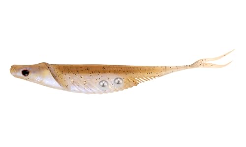 Nomad Design Cobra Shad Soft Plastic Minnow 4 Pack, with Adjusta-Ball Tungsten Weights, Fishing Lure - color: Pink Shiner