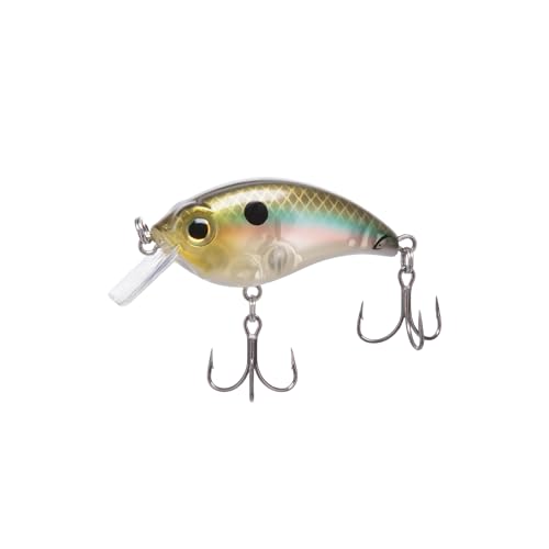 Bill Lewis ATV Squarebill Crankbait Fishing Lifelike Freshwater & Saltwater Lure with Mustad Triple Grip Hooks - color: Ghost Minnow