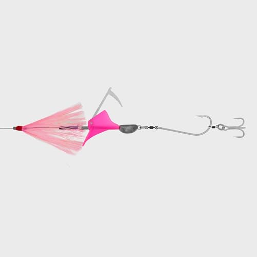 Dead Bait Trolling Lure – Premium Fishing Rig for Kayaks, Boats & Jet Skis – Realistic Swimming Action – Ideal for Pelagic Species - color: Pink, size: Small