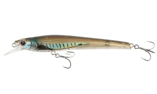 Nomad Design Shikari Fishing Lure, Long-Casting, Shallow Diving Slow Floating Jerkbait for Inshore Saltwater Species Such as Snook, Redfish, Striped Bass, Seatrout - style: Mangrove Shad, 3 3/4 Inch - 2/5 Oz