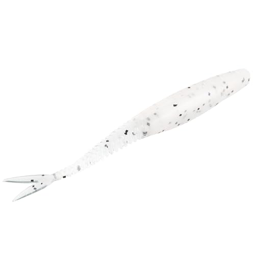 Strike King Mach Skooler Fishing Lure, Soft Plastic Jerkbait, Heavily Salted, Sleek Design, Erratic Action - color: Purple Frenzy, size: 5"
