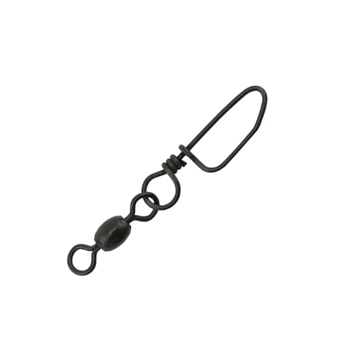 AFW Brass Coastlock Snap Swivels – Durable Fishing Gear with High-Strength Wire Snaps, Black Oxide Finish, Prevents Line Twisting & Kinking, Supports Up to 350 lb Test. - size: 144 pc, #5, 90 lb test