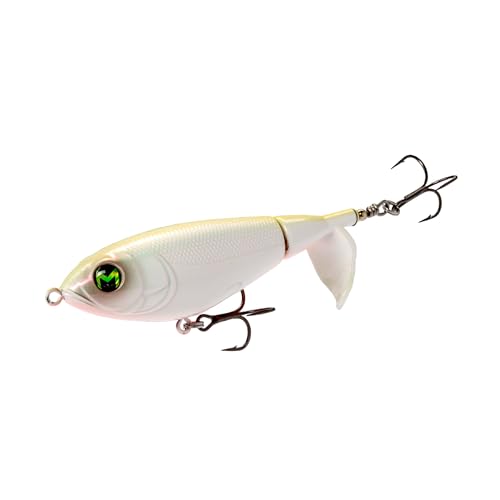 Lew's Mach Baits Patroller Propeller Bait Fishing Lure, Topwater Propeller Bait, Rotating Tail Section, Sound Chamber - color: Mach Bone, size: 3/4 oz