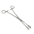 Foerster Sponge Forceps Straight + Curved Serrated Loop Jaws Holding Instruments Body Piercing Locking Clamps, Stainless Steel (9.5" - Straight) - style: 9.5" - Straight