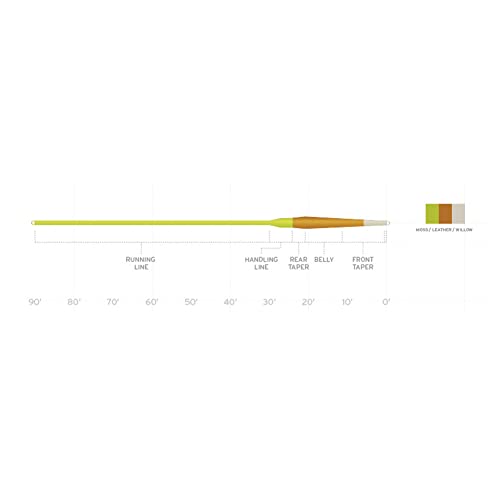 Amplitude Smooth Titan Long Fly Line Sage/Moss/Dk Olive - size: WF-4-F