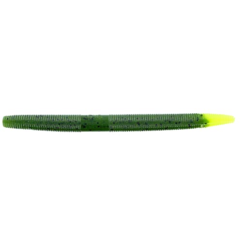 Yamamoto 5" Senko Soft Stick Bait, 10-Pack, Bass Fishing Soft Plastic Lure, Multiple Colors - color: 194 BODY/CHARTREUSE TAIL