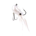 Artificial Octopus Swimbait, Skirt Tail Lure | 3.54/7.87/9.45in, jig head sinking trolling bait. Lingcod, bass, rockfish, saltwater. - color: white 3.54inch/0.81oz