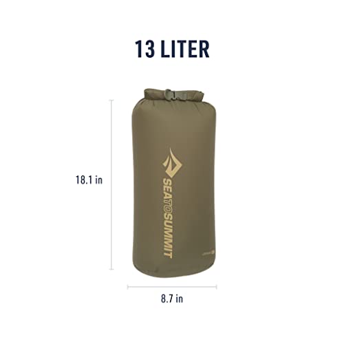 Sea to Summit Lightweight Dry Bag, Multi-Purpose Dry Storage - color: Olive Green, style: 13 Liter