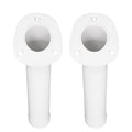 MARINE CITY Flush Mount Fishing Rod Holder 30 Degree Polypropylene, Durable, Lightweight, Easy Access for Fishing, Fits 2" Hole, Ideal for Kayaks, Boats and Yachts - color: White, style: 2 Pcs