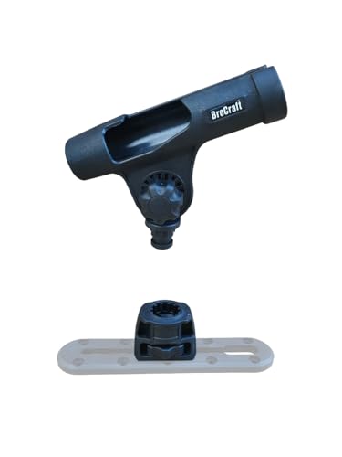 Brocraft Kayak Track Mount Fly Rod Holder with 360 Rotation and Adjustable Height