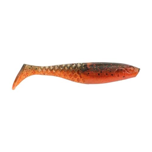Berkley PowerBait Paddlin' PowerStinger Fishing Soft Bait - color: Watermelon Copper/Orange w/Red, size: 3 1/2"