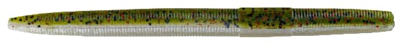Moose Baits 5" Stickbaits | Worms for Bass Fishing - Premium Stick Bait, Wacky Worms/Soft Plastic Largemouth Bass Rubber Worms, 10 Count Fishing Worms Perfect for Bass Fishing Kit - color: Watermelon Red Ghost