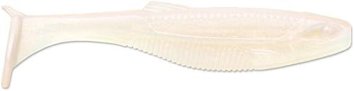 Rapala CrushCity Mayor Soft Plastic Paddle Tail Swimbait, Strong Kicking Action for Swim Jigs & Underspins, Bass, Redfish, Trout, Snook, Walleye & More - color: Albino Pearl, size: 2.5"