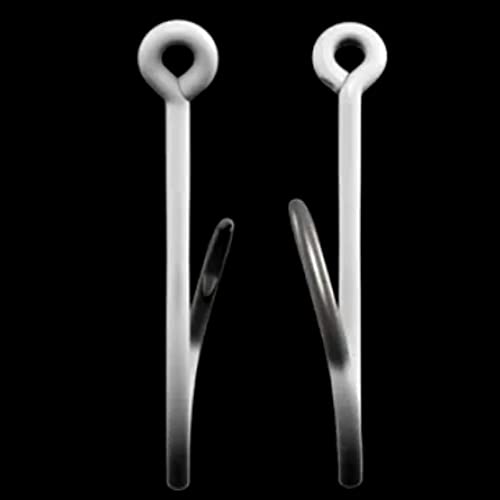 BKK Offset Heavy Circle Glow Hook | 2X | Glow in The Dark | Needle Point - size: 3/0#