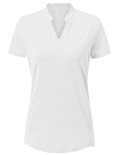 Rdruko Women's Hiking Shirts Short Sleeve UPF 50+ Sun Protection Lightweight Dry Fit Outdoor Travel Fishing Shirts - color: A-white, size: X-Small