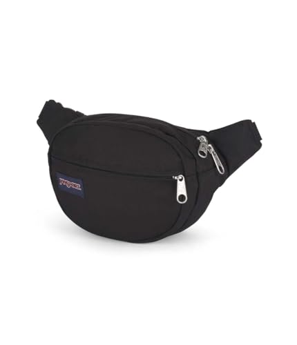 JanSport Fifth Avenue Fanny Pack Crossbody Bags for Women, Men - Stylish, Durable Waist Bag with Adjustable Belt, Main Zippered Pocket, Quick Stash Pocket - Travel Essentials - Black - color: Black
