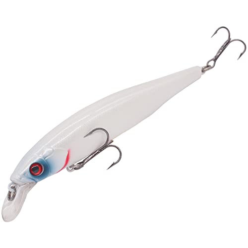 XFISHMAN Jerkbait Kit - Minnow Lure - Suspending - Bass, Smallmouth Bass, Walleye, Largemouth Bass - 1 Piece - color: Ghost-Pearl, size: 110mm（4-3/8"in）