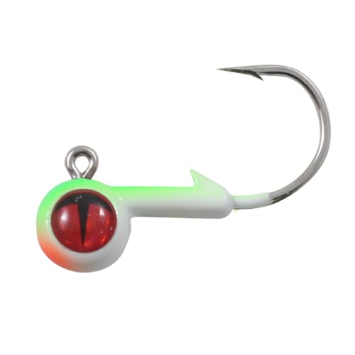 Northland Fishing Tackle Freshwater Tungsten Short Shank Fishing Jig for Bass, Walleye, Trout, and Many Others - color: Glo Watermelon, size: 1/16 Oz