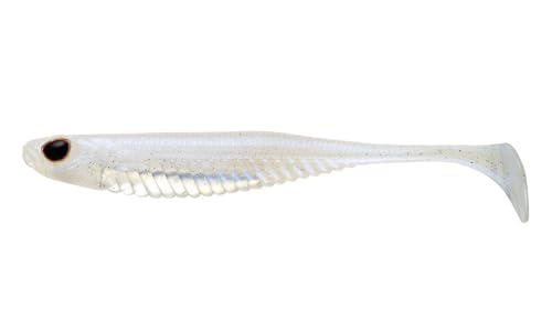 Nomad Design Spectre Minnow 3.25" Internal Foil System, Soft Paddletail - (5 Pack) - Live Ops for Fresh or Saltwater Inshore Species - color: Pearl
