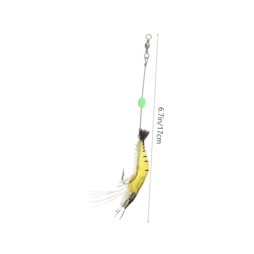 5pcs Bionic Artificial Shrimp Fishing Lures with Hooks Soft Simulation Glow-in-the-Dark Bait Set for Freshwater and Saltwater Fishing Random Color
