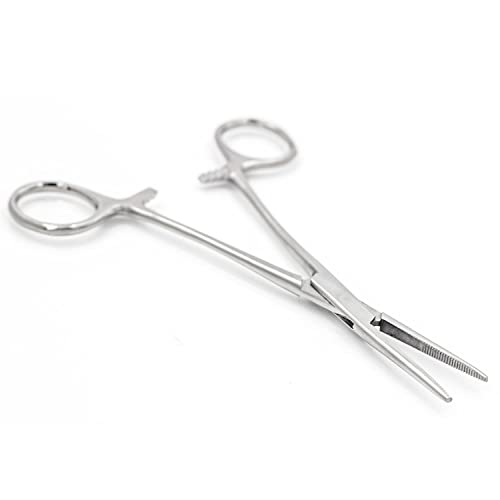 MABIS Kelly Locking Forceps, Silver, 5.5" (Pack of 5) - size: Pack of 5, style: Straight