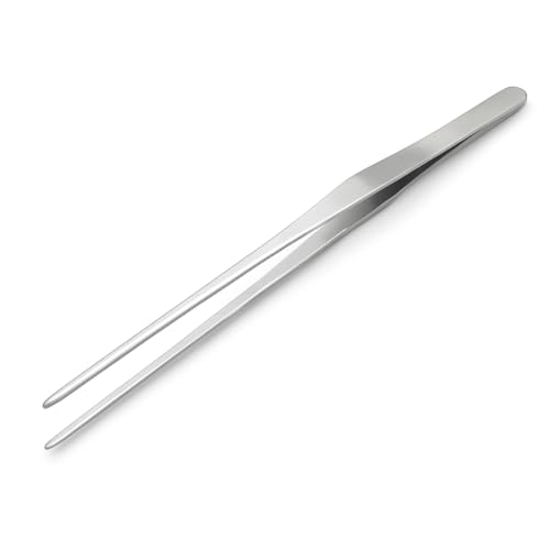 Mandala Crafts Stainless Steel Straight Aquarium Tweezers for Fish Tanks | 15 Inch Forceps, Rust Resistant Stainless Steel, Trimming Aquatic Plants, Bowls, Terrariums, Freshwater & Saltwater Aquascape - color: Stainless Steel Straight Tweezers, size: 15 I