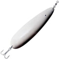 Dr.Fish Flutter Spoon 8" Saltwater Fishing Spoon Lures 7/0 Mustad Treble Hook, 3/0 Crane Swivel, Silver-Electroplated, Heavy Duty Striper Fluke Tuna Bluefish - color: Black/White