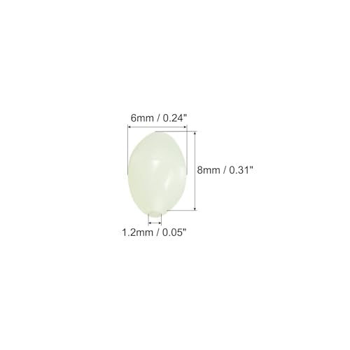 PATIKIL Glow Fishing Beads Soft Plastic Oval Rubber Luminous Fishing Bait Eggs Rig Bead Tackle Lures Accessories with Storage Box - color: White, size: 8x6mm