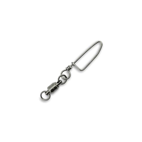 AFW Solid Brass Ball Bearing Snap Swivels with Welded Rings - Black Finish, Up to 450 lb Test Capacity, Patented Bullet Shaped Head for Reduced Water Resistance, Fluid Rotation - size: 4 pc, #2, 44 lb test