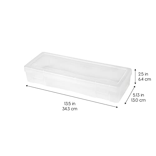 IRIS USA Clear Storage Cases, 10-Pack, |Made in USA|, Plastic Bead Organizing Containers with Snap Lid for Arts, Crafts, Ephemera, Stickers, & Dance Cheer, Clear - Large - size: 10 - Pack, style: Large