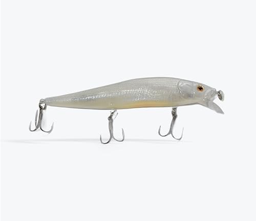 Luck E Strike STX Jerkbait, 4.5 Inch Suspending Hydrodynamic Fishing Lure, Made in The USA - color: French Pearl