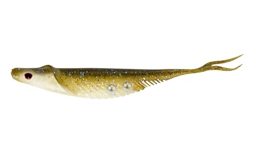 Nomad Design Cobra Shad Soft Plastic Minnow 4 Pack, with Adjusta-Ball Tungsten Weights, Fishing Lure - color: Tennessee Shad