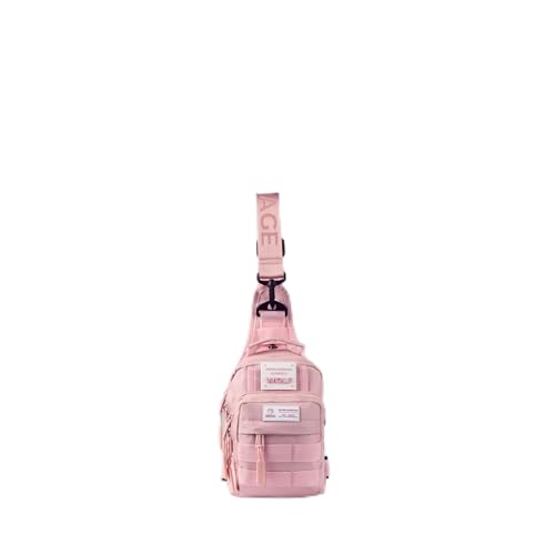 WOLFpak 4L Mini Tactical Sling Bag (Dream Pink) Compact Crossbody Backpack for Gym, Travel & EDC | Tactical Shoulder Bag with Multiple Pockets – Lightweight, Durable Sling Pack for Men & Women - color: Dream Pink
