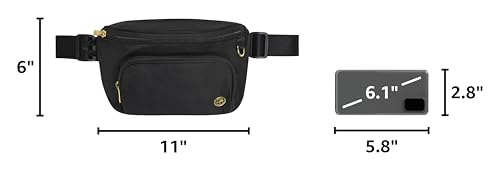 HUGGIES Unisex-Adult Diaper Waistpack Crossbody Bag - color: Black